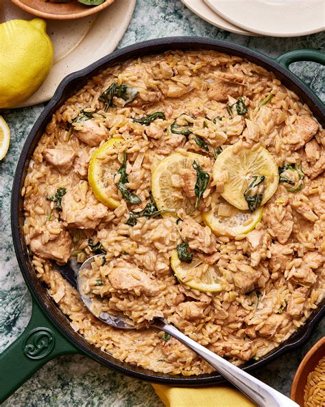 Creamy One-Pan Lemon Chicken Orzo - Kalejunkie