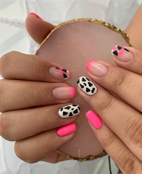 25+ Mesmerizing Pink Cow Print Nails (TREND ALERT!) - TheFab20s
