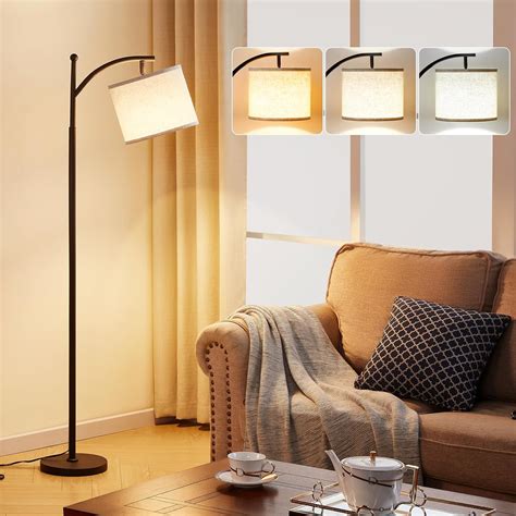 Ambimall Tall Floor Lamps with 3 Color Temperatures Bulb & Adjustable ...