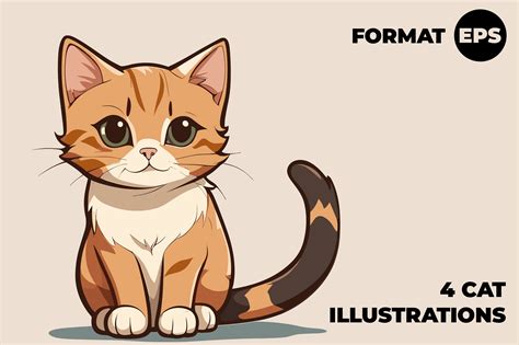 4 Cat Illustrations Graphic by c.gudzik · Creative Fabrica