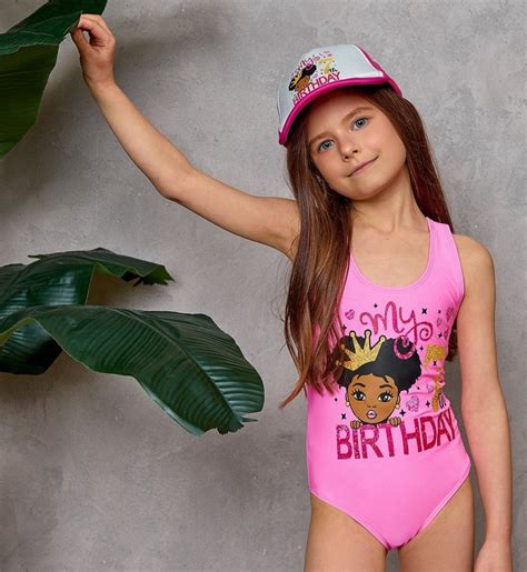 Kids Birthday Princess/Squad Swimsuit, Personalized Kids Swimsuits ...
