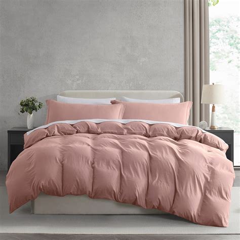 Amazon.com: Nestl Blush Pink Duvet Cover King Size - Soft Prewashed ...