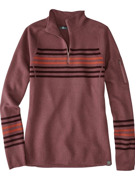 Womens Quarter Zip Sweater: Super Power Stripe | Title Nine