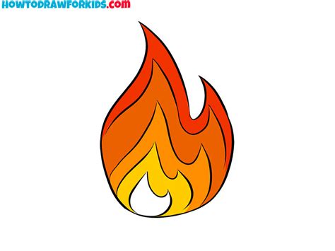 How to Draw Fire Flames - Easy Drawing Tutorial For Kids