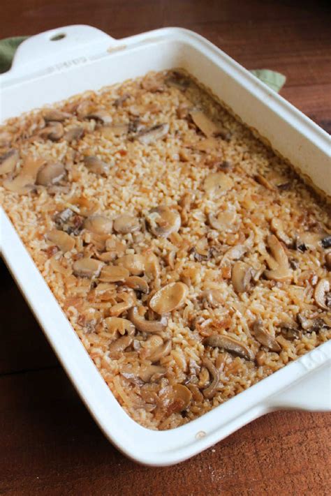 Grandma's Baked Rice with Mushrooms Recipe
