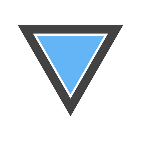 Inverted Triangle Glyph Blue and Black Icon 10893543 Vector Art at Vecteezy