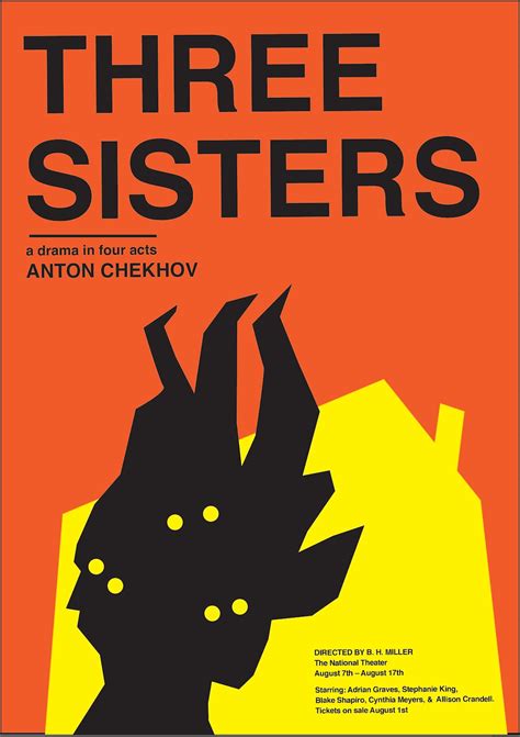 MTB Design & Illustration: Chekhov Poster: Three Sisters