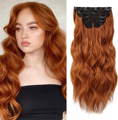 Amazon.com : Clip in Hair Extensions - 4Pcs 20 Inch Hair Extensions for ...