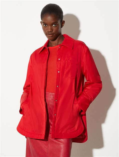 Padded shirt jacket, red | MAX&Co.