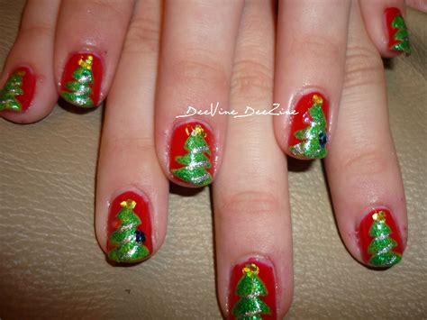 christmas nails, Christmas nailart, Christmas tree nailart, Christmas ...