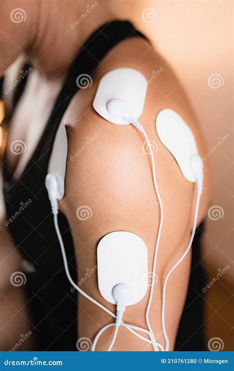 Shoulder Physical Therapy with TENS Electrode Pads, Transcutaneous ...