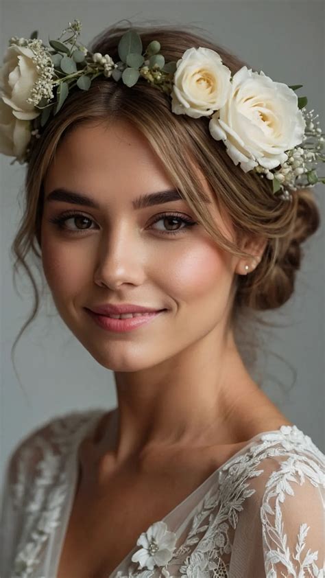 Blooming Ideas for Your Wedding: 15 Hairstyles with Flower Crowns ...