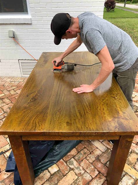 How To Restain A Kitchen Table – Things In The Kitchen - steps to refinishing wood furniture