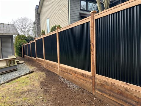 Corrugated Metal Fence Installation