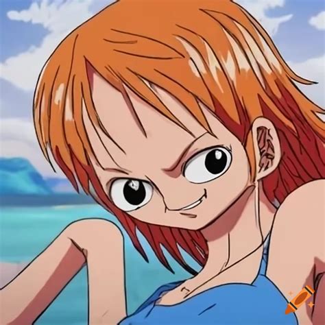 Nami and Robin from One Piece fighting for a coin on Craiyon