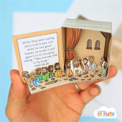 The Last Supper - Mini book - Easy Bible Crafts for kids