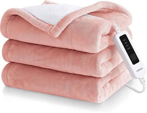 Amazon.com: CORIWELL Heated Blanket Electric Throw - 50" x 60" Heating ...