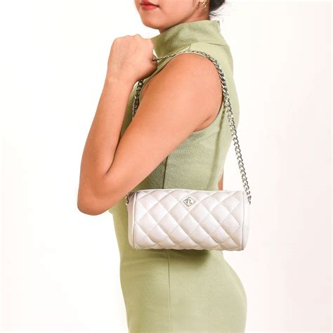 Mini Barrel Bag White Online - Premium Shoulder Bag | Nestasia