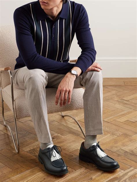 MR P. Golf Fringed Full-Grain Leather Shoes for Men | MR PORTER