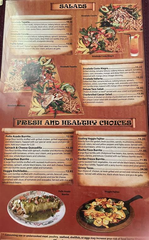 Mi Mexico Family Mexican restaurant menu in Ouray, Colorado, USA