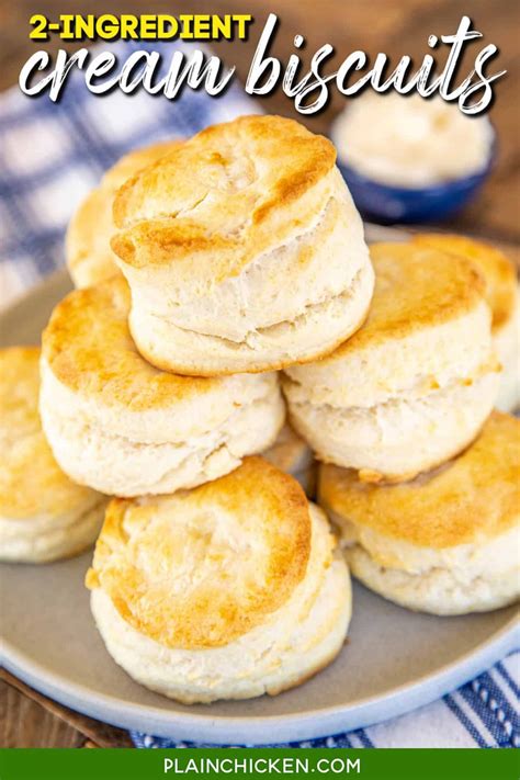 Whip Up a Simple and Healthy Recipe: 2-Ingredient Cream Biscuits 🥇