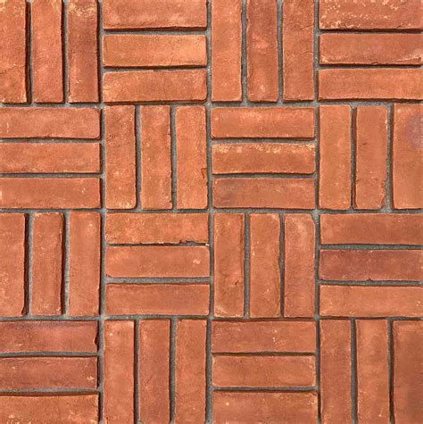 Red Flooring Brick. 3/4″ Thick Brick Paver. Deep Terracotta Red with ...
