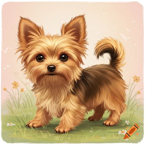 Dog mix of Yorkie, Chihuahua, Dachshund, and Pomeranian on Craiyon