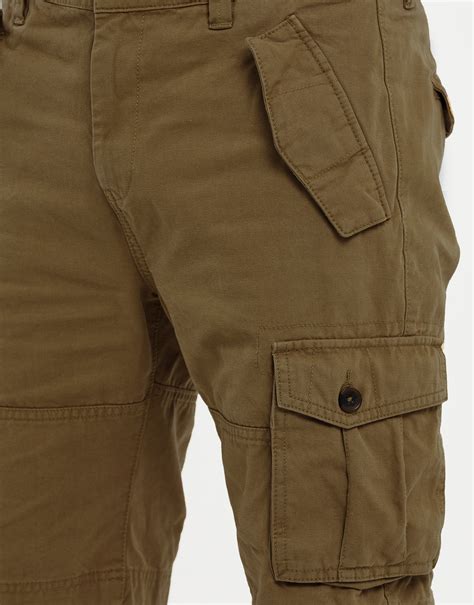 Men's Khaki Green Classic Cotton Cargo Shorts – Threadbare