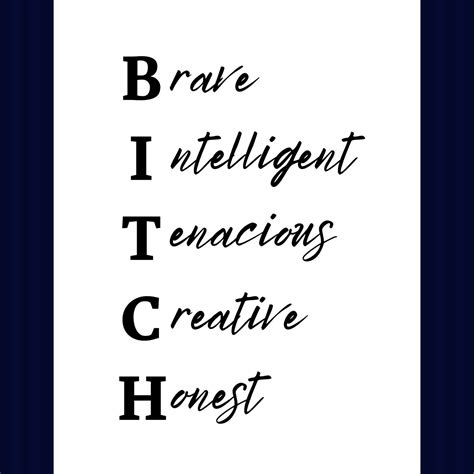 B.I.T.C.H. definition digital art print gift for boss bitch | Etsy