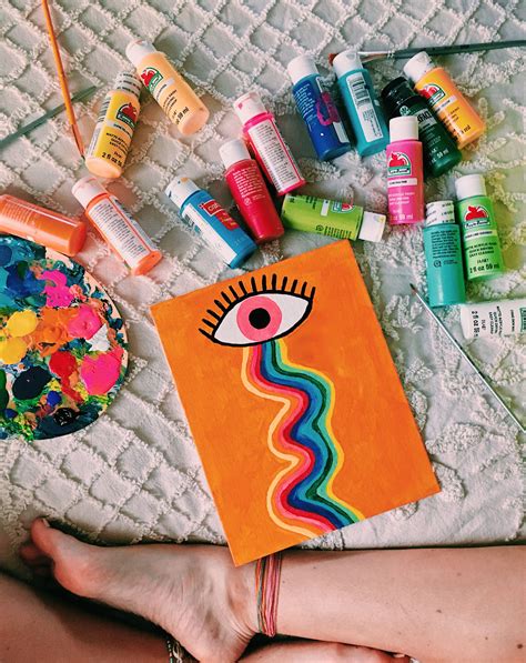 juliareneerice on vsco 💘 | Hippie painting, Diy canvas art, Small ...