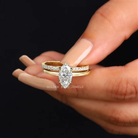 Marquise Cut Engagement Ring Set