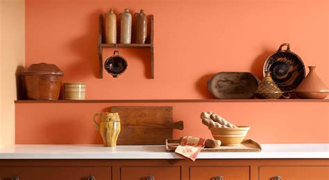 Orange Pink Paint - Warm Feature Colour for Interiors