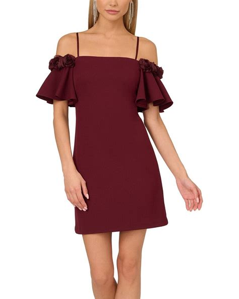 Adrianna by Adrianna Papell womens Eve Knit Crepe Cocktail Dress, 4, Red - Walmart.com