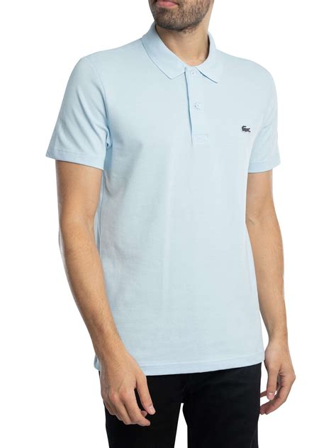 Lacoste Regular Fit Cotton Blend Polo Shirt - Light Blue | Standout
