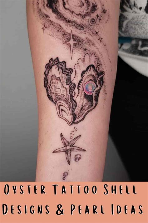 83 Oyster Tattoo Shell Designs & Pearl Ideas - Tattoo Glee