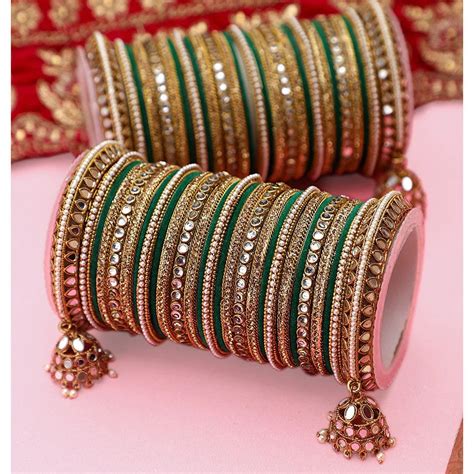 Indian Bangle Set Bridal Bangles Traditional Mirror Bangle - Etsy ...