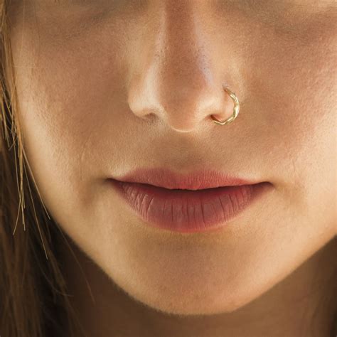 Gold Simple Nose Ring - Aurora Gold Rings