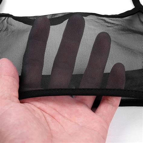 Buy Womens Swimwear Mesh See Through Bathing Suit Micro Bra G-string ...