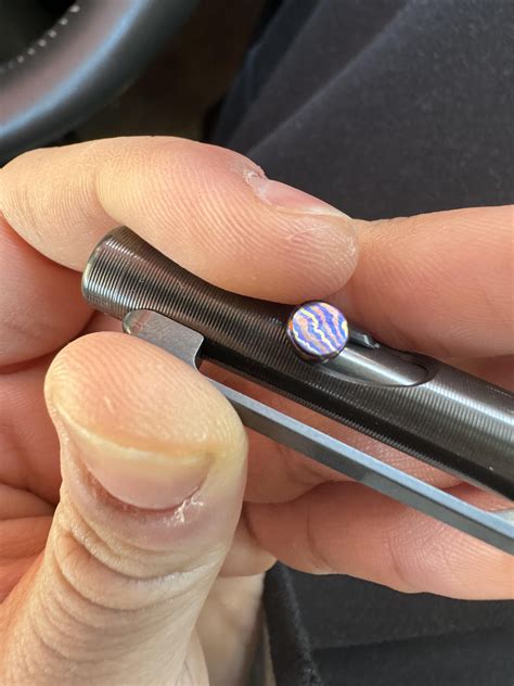 Tactile turn zirconium slim bolt action pen with damascus bolt : r/machinedpens
