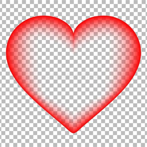 Red Heart with Transparency Effect on a Transparent Background ...