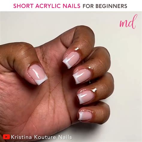 SHORT ACRYLIC NAILS FOR BEGINNERS | Diy acrylic nails, Natural acrylic ...