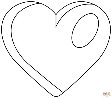 Purple Heart Emoji coloring page | Free Printable Coloring Pages