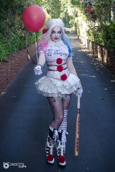 JinxKittie cosplay ️ I mashed up my Harley Quinn and Pennywise cosplays ...