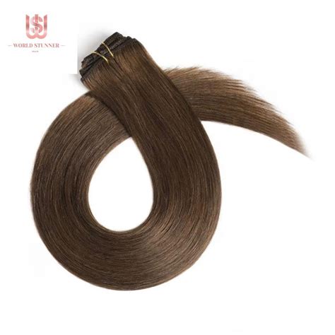 6A# BROWN - SUPER THICK 22" 7 PIECE STRAIGHT CLIPS IN HAIR EXTENSIONS ...