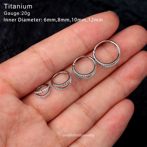 Clicker Piercing Set 8 Anelli Da Piercing In Acciaio 316L - Cerchi Per ...