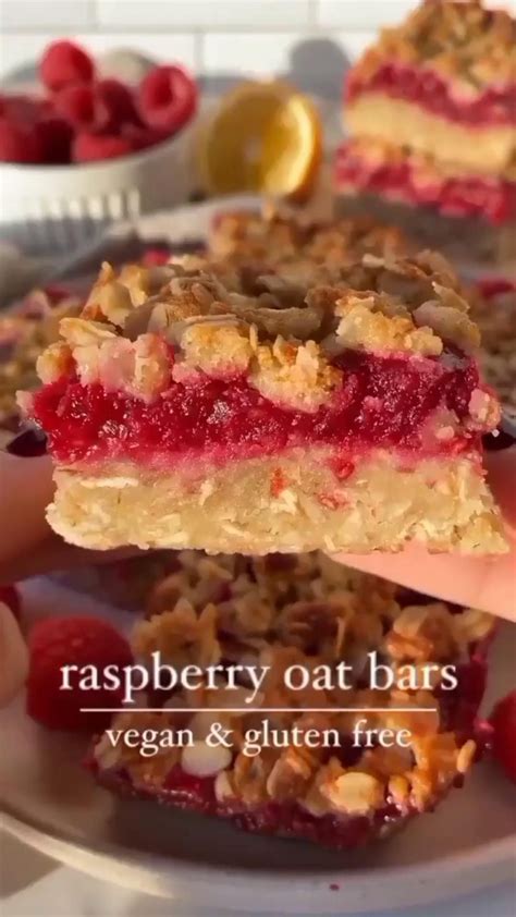 Raspberry oat bars – Artofit