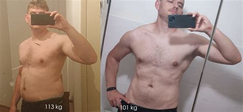 Progress from 113 kg (249 lbs) to 101 kg (223 lbs) (126kg at my highest ...