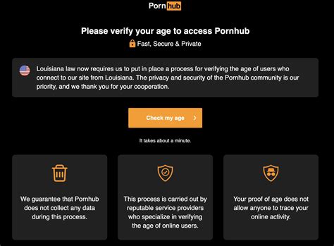 Pornhub requires ID from Louisiana users to comply with state's new ...