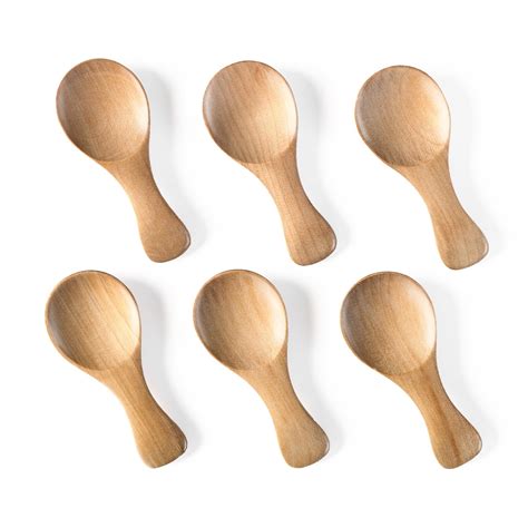 Amazon.com: Hefild 6pcs Small Wooden Spoons, 3.2inch Small Wooden ...