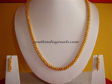 One gram gold jewelry chain design - South India Jewels